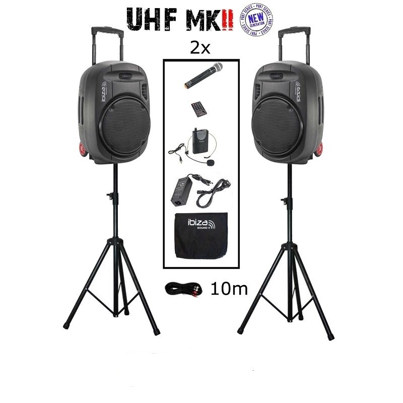 IBIZA SOUND PORT12UHF-MKII PACK-2 