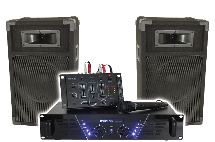 KIT DE SONORISATION DISCO 2 x 240W DJ300 