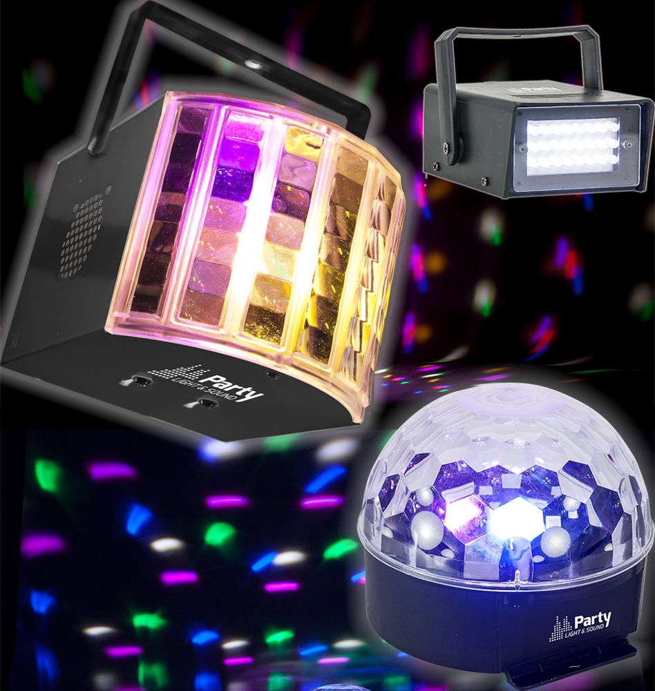 PACK DE 3 EFECTOS DE ILUMINACION DE LED PARTY-3PACK 