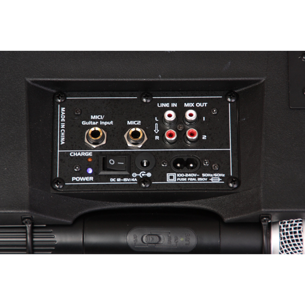 PORT85UHF-BT SYSTEME DE SONORISATION PORTABLE RECHARGEABLE AVEC LECTEUR USB MP3/SD, 2 MICROS UHF & BLUETOOTH 