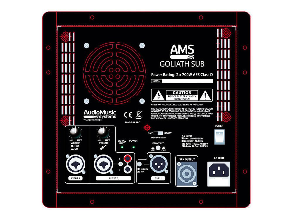 SUB BASS 1000W. AS 600 MKII AMPLIFIED 